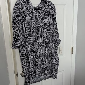George Black and White Patterned Shirt